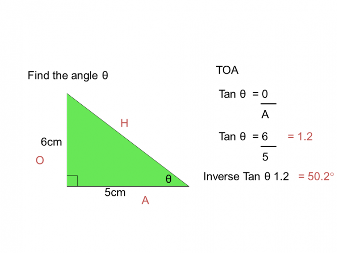 Find a missing angle using the tan ratio worksheet edplace